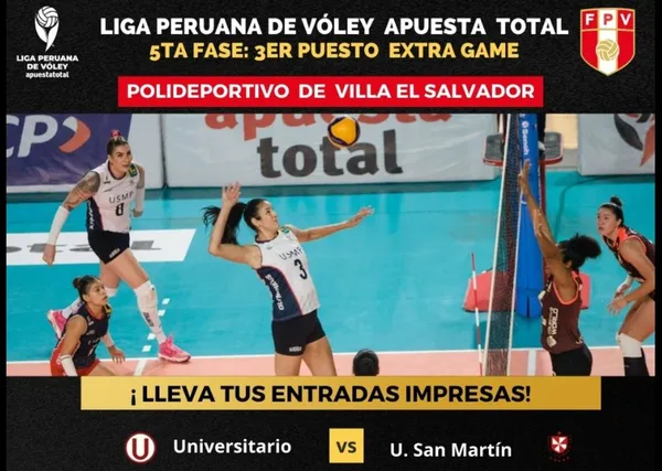 Universitario vs San Martín Liga Peruana de vóley 2025